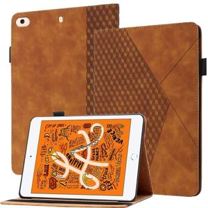 Rhombus Skin Feel Horizontale Flip Tablet Leren Case met Kaart Slots & Houder & Slaap / Weks-up Functie voor iPad Mini  / 4/3 / 2 (Brown)