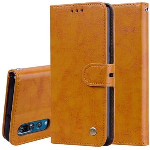 Business stijl olie Wax textuur horizontale Flip lederen case voor Huawei P30  met houder & kaartsleuven & portemonnee (bruin)