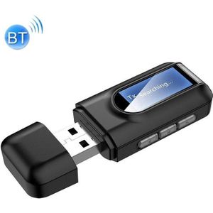 BT201 Bluetooth 5.0 USB 2 in 1 Bluetooth Audio Receiver Transmitter met LCD Display