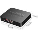 1x2 Mini HDMI Amplifier Splitter  Support 3D & 4K x 2K (Zwart)