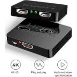 1x2 Mini HDMI Amplifier Splitter  Support 3D & 4K x 2K (Zwart)