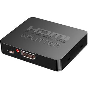 1x2 Mini HDMI Amplifier Splitter  Support 3D & 4K x 2K (Zwart)