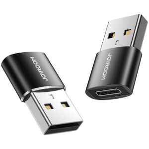 JOYROOM S-H152 3A USB Male naar USB-C / Type-C Vrouwelijke OTG Adapter (Zwart)