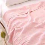 Lente en zomer dik gewassen gaas Six Layer NAP Air conditioning deken  grootte: 200x230cm  kleur: roze