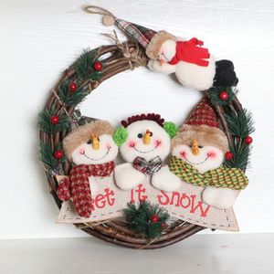 Kerstversiering kerstboom hangers Raam Decoratie Slingers (Sneeuwpop)