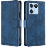 For OnePlus Ace Racing Skin Feel Crocodile Magnetic Clasp Leather Phone Case(Blue)