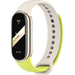 Voor Xiaomi Mi Band 8 Mijobs tweekleurige siliconen horlogeband (grasgroen + grijs)