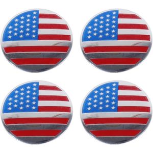 4-delige USA vlag metalen auto Sticker Wheel Hub Caps centrum Cover decoratie