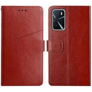 Voor OPPO A54 / A16 4G Y Stitching Horizontal Flip Leather Phone Case