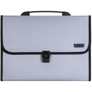 Deli 5556 13-Grid A4 Folder Business Document Business Package Meeting Package(Silver)