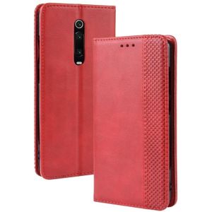 Magnetische gesp retro Crazy Horse textuur horizontale Flip lederen case voor Xiaomi Redmi K20/K20 Pro  met houder & card slots & fotolijst (rood)