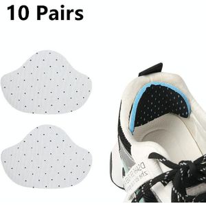 10 paren sneaker hak sticker hoge hakken zacht anti-slijtage anti-drop pad (wit L)