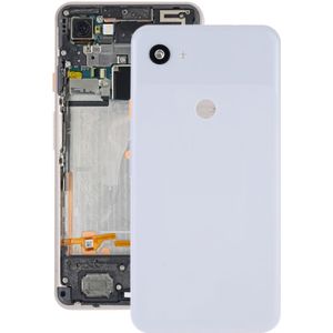 Batterij achtercover met camera lens & toetsen aan de zijkant voor Google pixel 3a XL (wit)