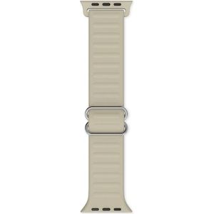 Japanese Word Buckle Silicone Replacement Watchband For Apple Watch Series 6 & SE & 5 & 4 40mm / 3 & 2 & 1 38mm(Rock White)