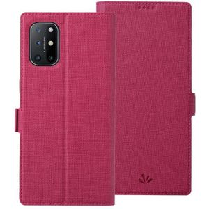 Voor OnePlus 8T ViLi K-serie schokbestendige TPU + PU lederen magnetische gesp horizontale flip case met kaartsleuven & portemonnee & houder (rose rood)