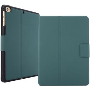 Voor iPad mini 5 / 4 / 3 / 2 / 1 Elektrisch geperste textuur horizontale flip lederen behuizing met houder & pen slot (Pine Green)