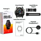 Zeblaze Stratos 3 1 43 inch AMOLED-scherm IP68 waterdicht smartwatch  ondersteuning voor Bluetooth-oproep / GPS