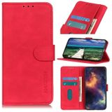 Voor Samsung Galaxy M13 4G KHAZNEH Retro Textuur Horizontale Flip Lederen Telefoon Case (Rood)