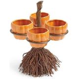 Halloween Pumpkin Snack Bowl Stand Decoratief Opbergrek  Stijl: Vier Cups Set