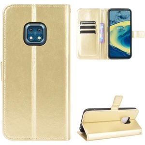 Voor Nokia XR20 Crazy Horse Texture Horizontale Flip Lederen Case met Houder & Card Slots & Lanyard (Gold)