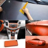 Autoklever met decoratieve 3D Carbon Fiber PVC  grootte: 127cm x 50cm(Orange)