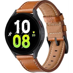 Voor Garmin Venu / SQ / SQ2 / Venu 2 Plus stiksel zwarte gesp lederen horlogeband