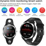 X3 1 3 inch TFT kleurscherm kiststicker slimme horloge  ondersteuning ECG/hartslagbewaking  stijl: bruine lederen horlogeband