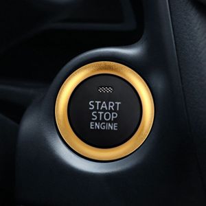 Auto Motor Start belangrijke drukknop Ring Trim aluminiumlegering Sticker decoratie voor Mazda(Gold)