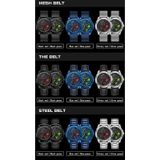 SANDA 1065 3D-uitgehold wiel niet-roteerbaar wijzerplaat Quartz horloge voor mannen  stijl: Mesh riem