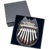Mini 8 Tone Thumb Piano Kalimba Muziekinstrumenten  Geschenkdoos (Acrylic Chinchilla)