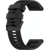 Voor Garmin Fenix 5X Plus 26mm Horizontale Textuur Siliconen Horlogeband met Removal Tool (Zwart)
