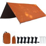 Outdoor Camping Levert Multifunctionele Camping Parasol Waterdichte En Vochtbestendige Mat Ultra-Light Sky Grootte: 300 x 300cm (Oranje)