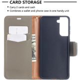 Voor Samsung Galaxy S30 Litchi Texture Pure Color Horizontale Flip Lederen case met Holder & Card Slots & Wallet & Lanyard(Grijs)