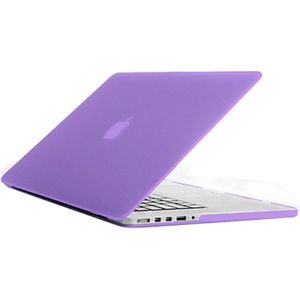 MacBook Pro Retina 15.4 inch Frosted structuur hard Kunststof Hoesje / Case (paars)