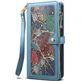 Voor iPhone 6s Plus / 6 Plus ESEBLE Star Series Lanyard Rits Portemonnee RFID Leren Case(Blauw)