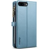Voor iPhone 6s Plus / 6 Plus ESEBLE Star Series Lanyard Rits Portemonnee RFID Leren Case(Blauw)