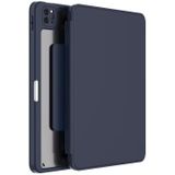 Mutural Jianshang Series Tablet Leather Smart Case For iPad Air 2022 / 2020 10.9 / Pro 11(Dark Blue)