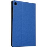 Voor Galaxy S6 Lite P610 Universal Voltage Craft Cloth TPU beschermhoes met houder (blauw)