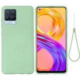 Voor Oppo Realme 8/8 Pro Pure Kleur Vloeistof Siliconen Schokbestendige Volledige dekking Case