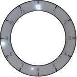 Creative Silent circulaire LED-klok (zwart wit)