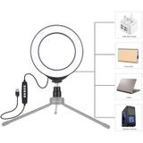 PULUZ 4 7 inch 12cm USB 10 modes 8 kleuren RGBW Dimbare LED ring Vloggen fotografie video lichten met koude schoen statief bal hoofd (zwart)