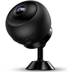 V380 A12 Mini 1080P draadloze slimme camera wifi beveiligingscamera nachtzicht remote home kleine bewakingscamera (mat zwart)