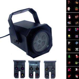 8W LED Stage Lighting Christmas Snowflake Pattern Projection Lamp Effect Laser Light  Plug Specificaties:EU Plug(6 Holes)