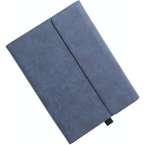 Clamshell-tablet Beschermhoes met houder voor Microsoft Surface PRO4 / 5/6 12 3 inch (schapenvachtleer / blauw)