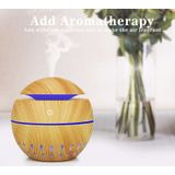 Houtnerf USB uitgeholde beluchter zeven kleur aromatherapie lamp met afstandsbediening (donkerbruin-2)