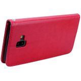 Rose relif horizontale Flip PU lederen case voor Samsung Galaxy J6 Plus  met houder & kaartsleuven & portemonnee (rood)