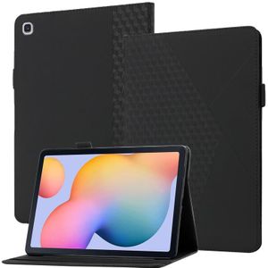 Voor Samsung Galaxy Tab S6 Lite SM-P610 / T615 Rhombus Skin Feel Horizontale Flip Tablet Lederen Case met kaartslots & houder