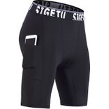 SIGETU sneldrogende stretch panty's vijf broeken (kleur: zwart formaat: M)