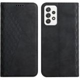 For Samsung Galaxy A72 5G / 4G Diamond Pattern Splicing Skin Feel Magnetic Horizontal Flip Leather Case with Card Slots & Holder & Wallet(Black)