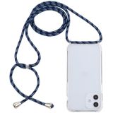 Transparante acryl airbag schokbestendige telefoon beschermhoes met Lanyard voor iPhone 12 Mini (Gradient Blue)